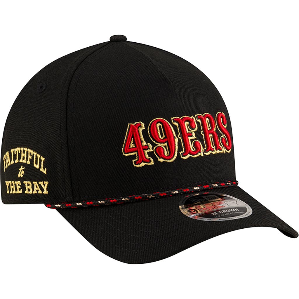 NFL San Francisco 49ers New Era Rivalries Onfield 9FORTY M-Crown A-Frame Snapback Hat - Black