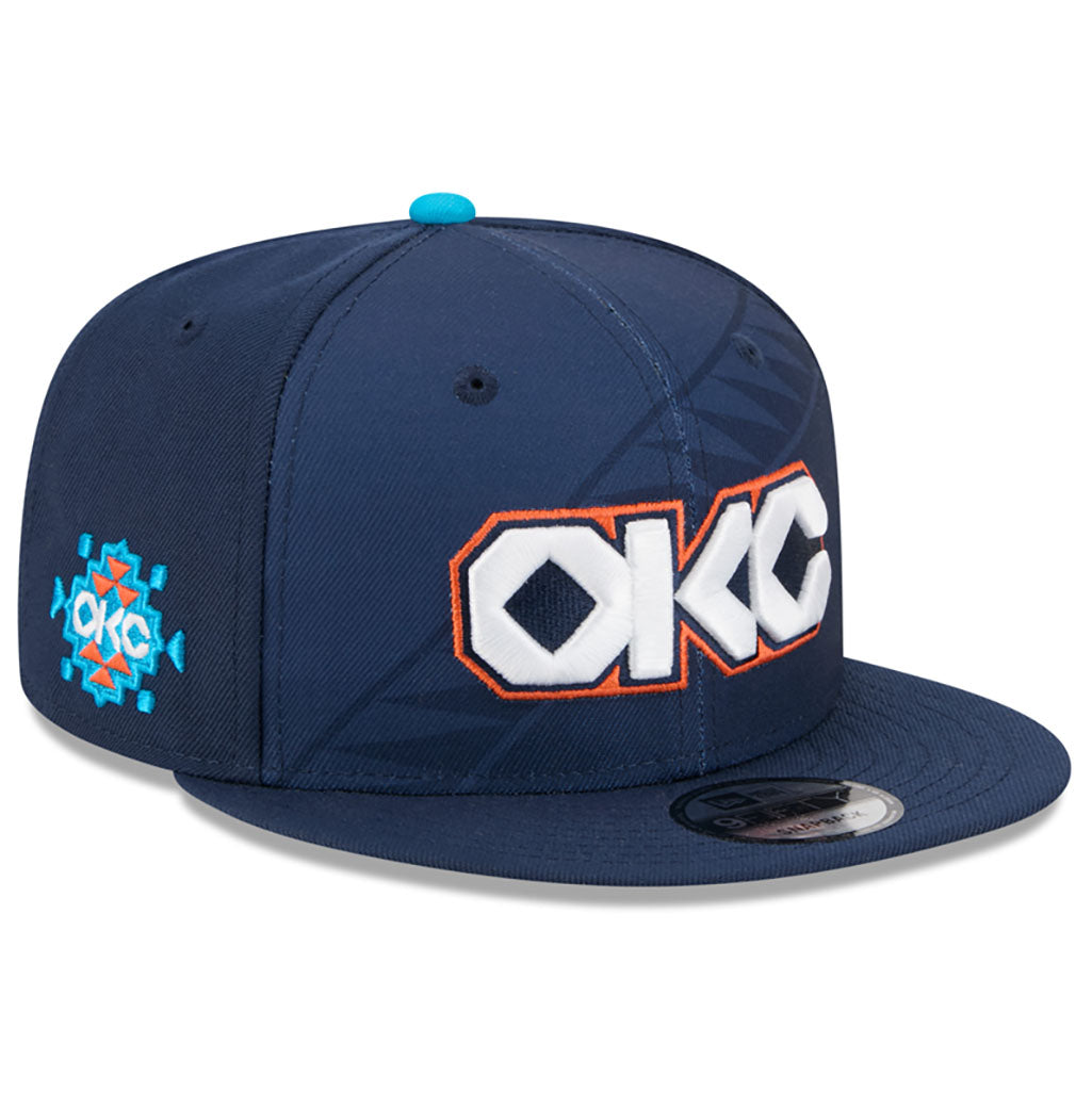 NBA Oklahoma City Thunder New Era 2025-26 City Edition 9FIFTY Snapback Hat - Navy