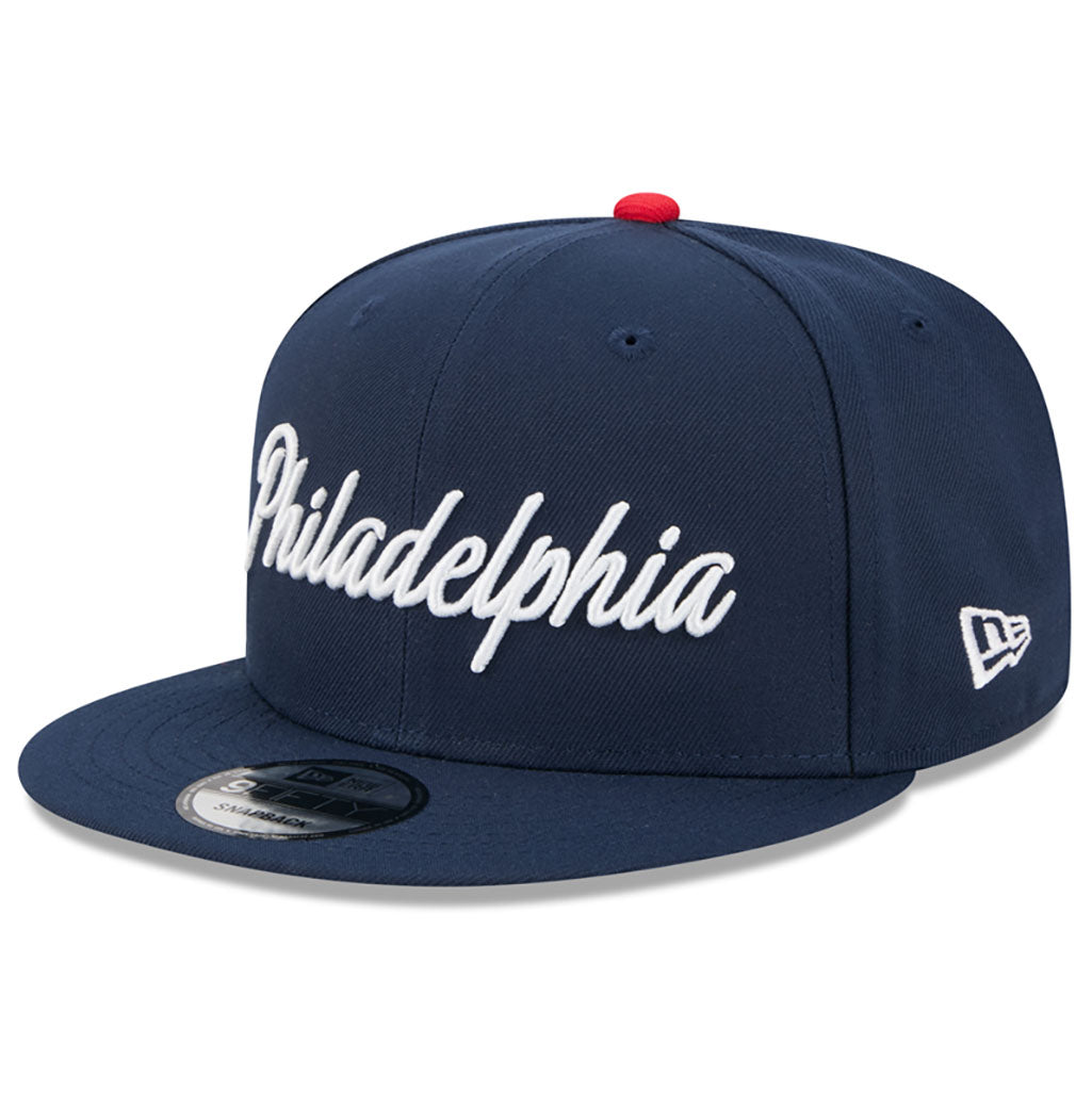 NBA Philadelphia 76ers New Era 2025-26 City Edition 9FIFTY Snapback Hat - Navy