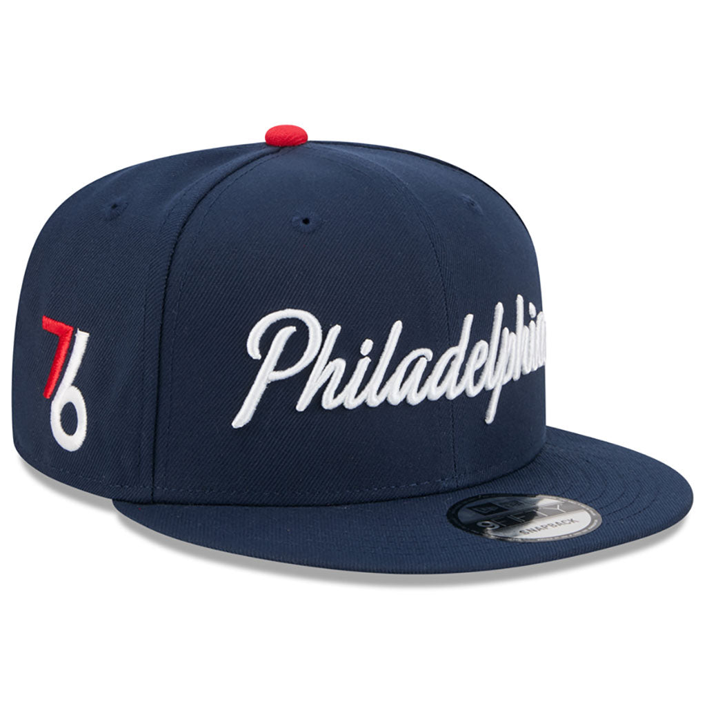 NBA Philadelphia 76ers New Era 2025-26 City Edition 9FIFTY Snapback Hat - Navy