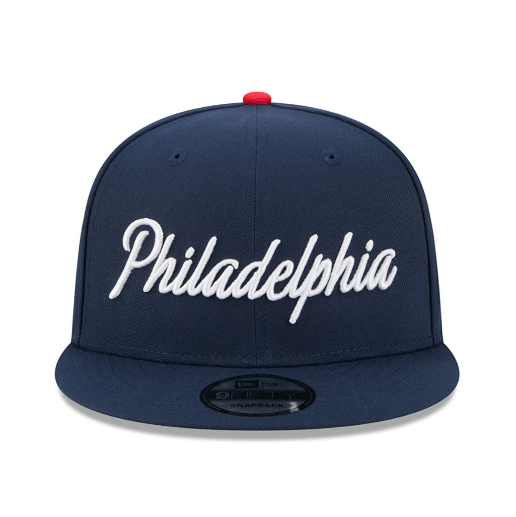 NBA Philadelphia 76ers New Era 2025-26 City Edition 9FIFTY Snapback Hat - Navy