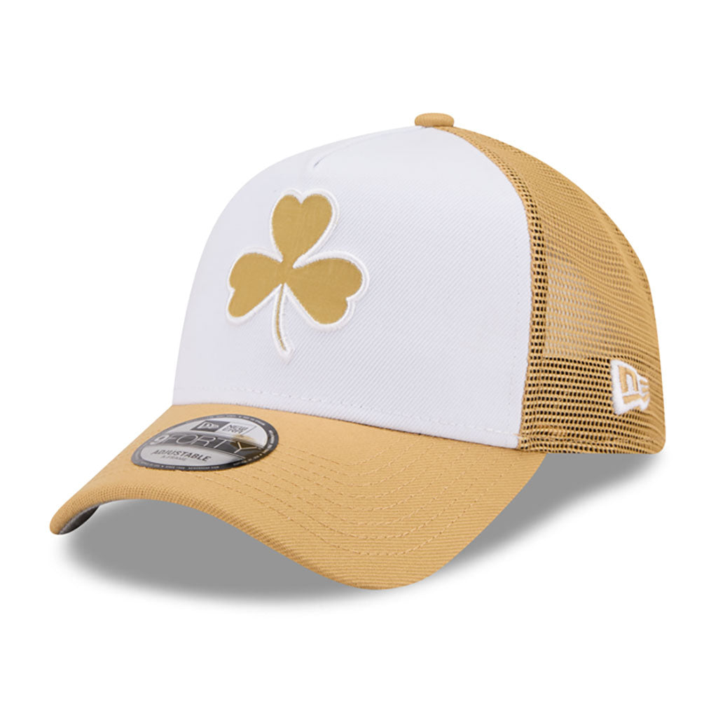 NBA Boston Celtics New Era 2025-26 City Edition 9FORTY A-Frame Adjustable Hat - White