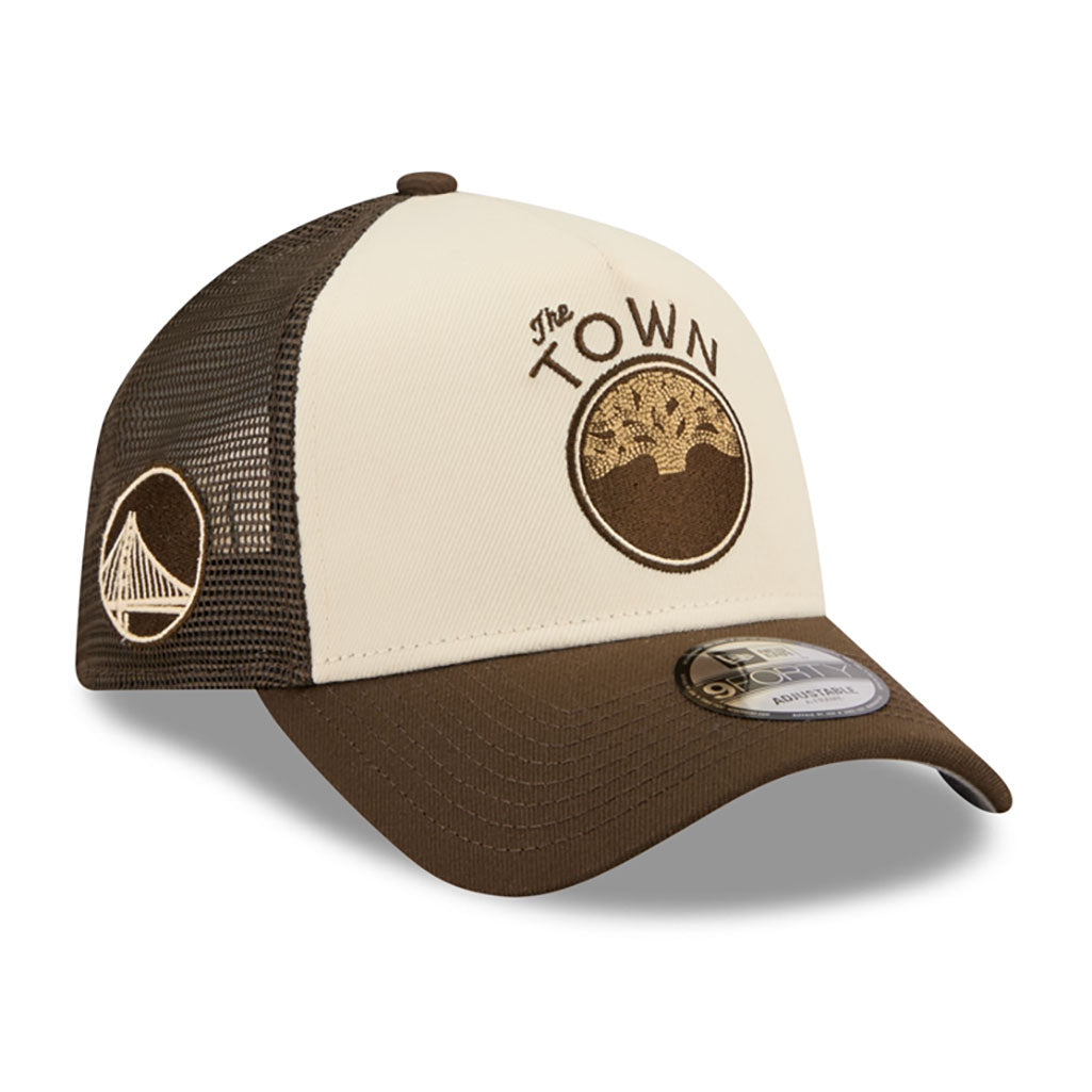 NBA Golden State Warriors New Era 2025-26 City Edition 9FORTY A-Frame Adjustable Hat - Cream