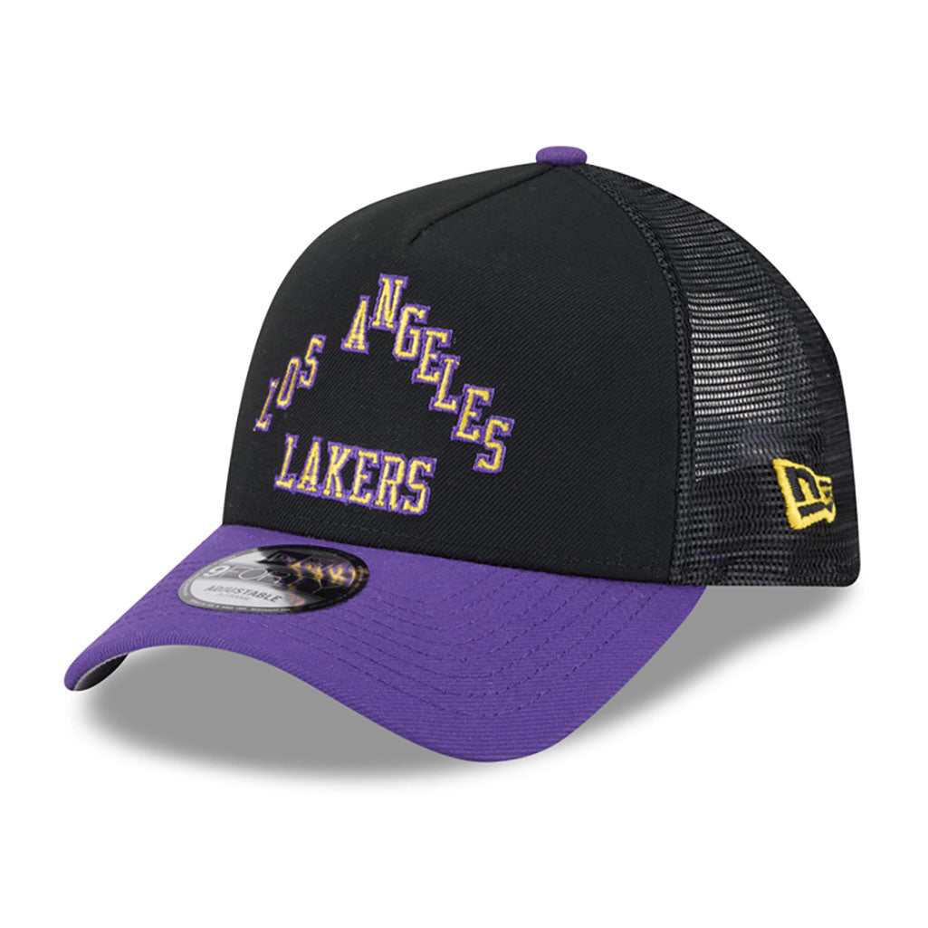 NBA Los Angeles Lakers New Era 2025-26 City Edition 9FORTY A-Frame Adjustable Hat - Black