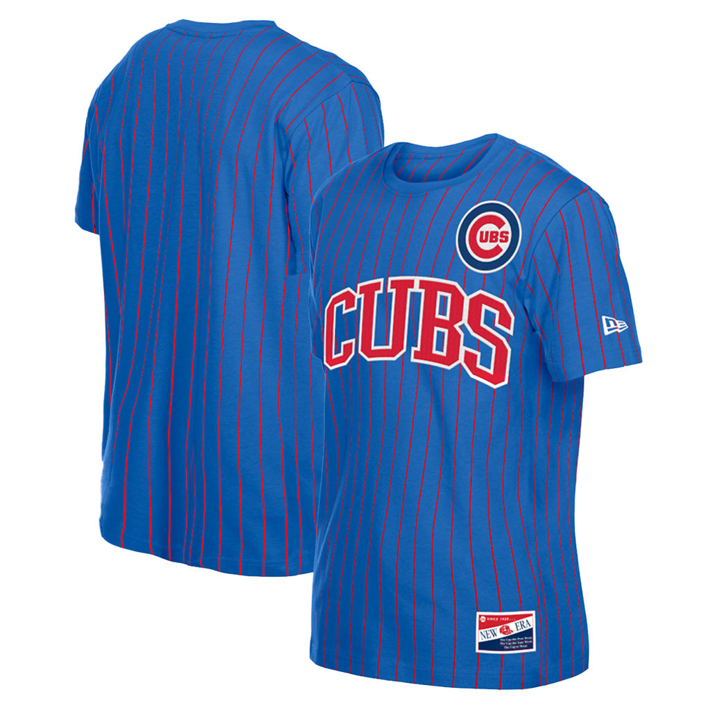 MLB Chicago Cubs New Era 2026 Pinstripe Jersey T-shirt - Blue