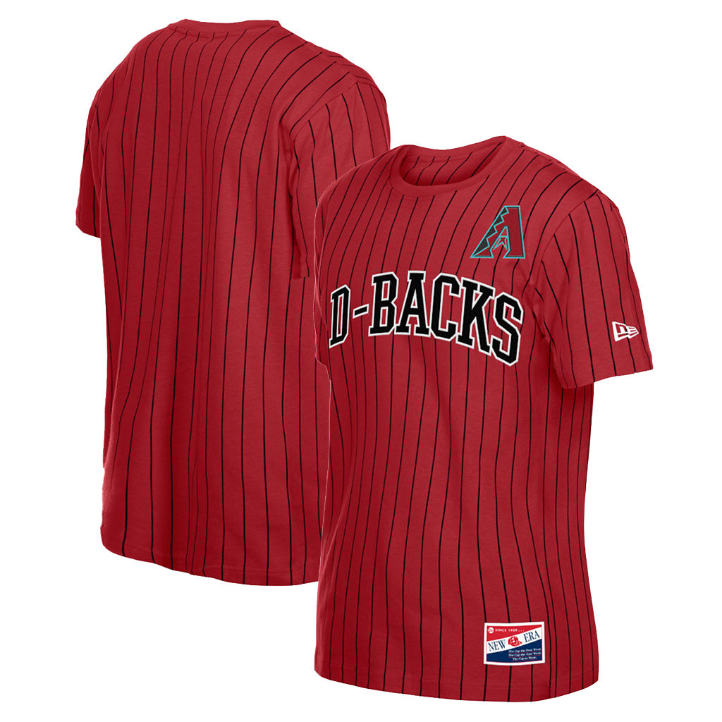 MLB Arizona Diamondbacks New Era 2026 Pinstripe Jersey T-shirt - Red