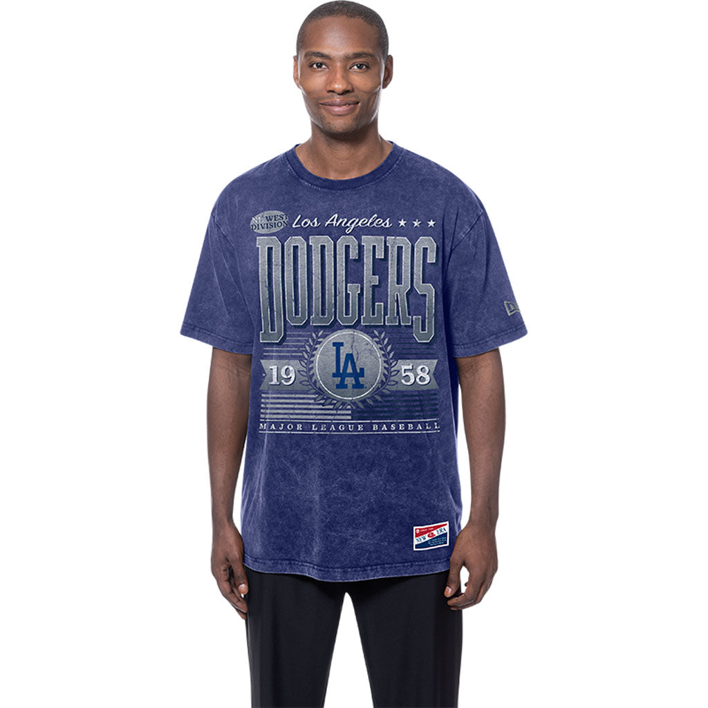 MLB Los Angeles Dodgers New Era Mineral Washed T-Shirt - Blue