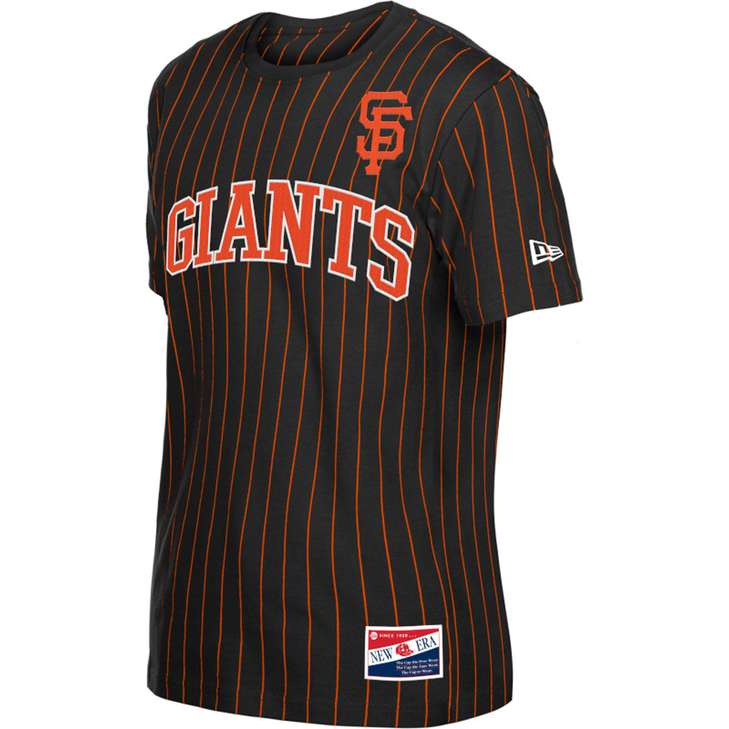 MLB San Francisco Giants New Era Pinstripe Jersey T-shirt - Black