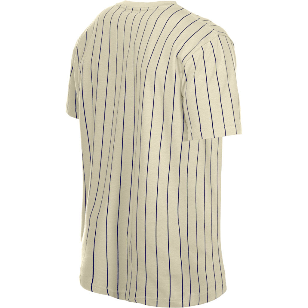 MLB New York Yankees New Era Pinstripe Jersey T-Shirt - Cream