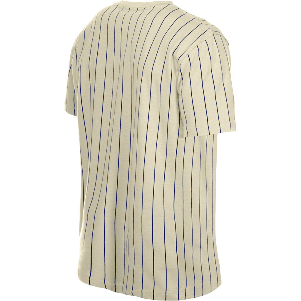 MLB Los Angeles Dodgers New Era Pinstripe Jersey T-Shirt - Cream