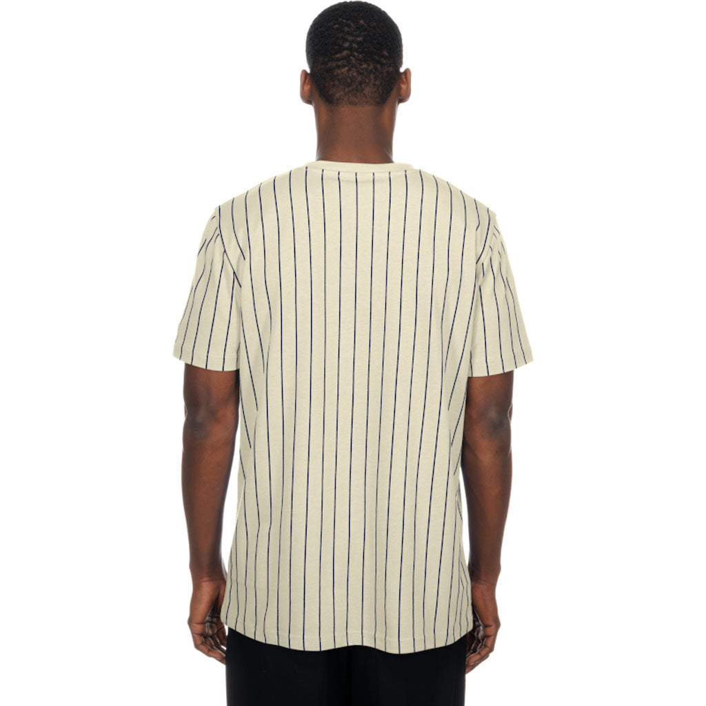 MLB Los Angeles Dodgers New Era Pinstripe Jersey T-Shirt - Cream