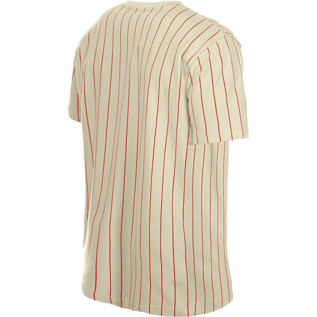 MLB St. Louis Cardinals New Era Pinstripe Jersey T-Shirt - Cream