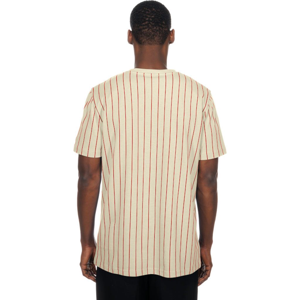 MLB St. Louis Cardinals New Era Pinstripe Jersey T-Shirt - Cream