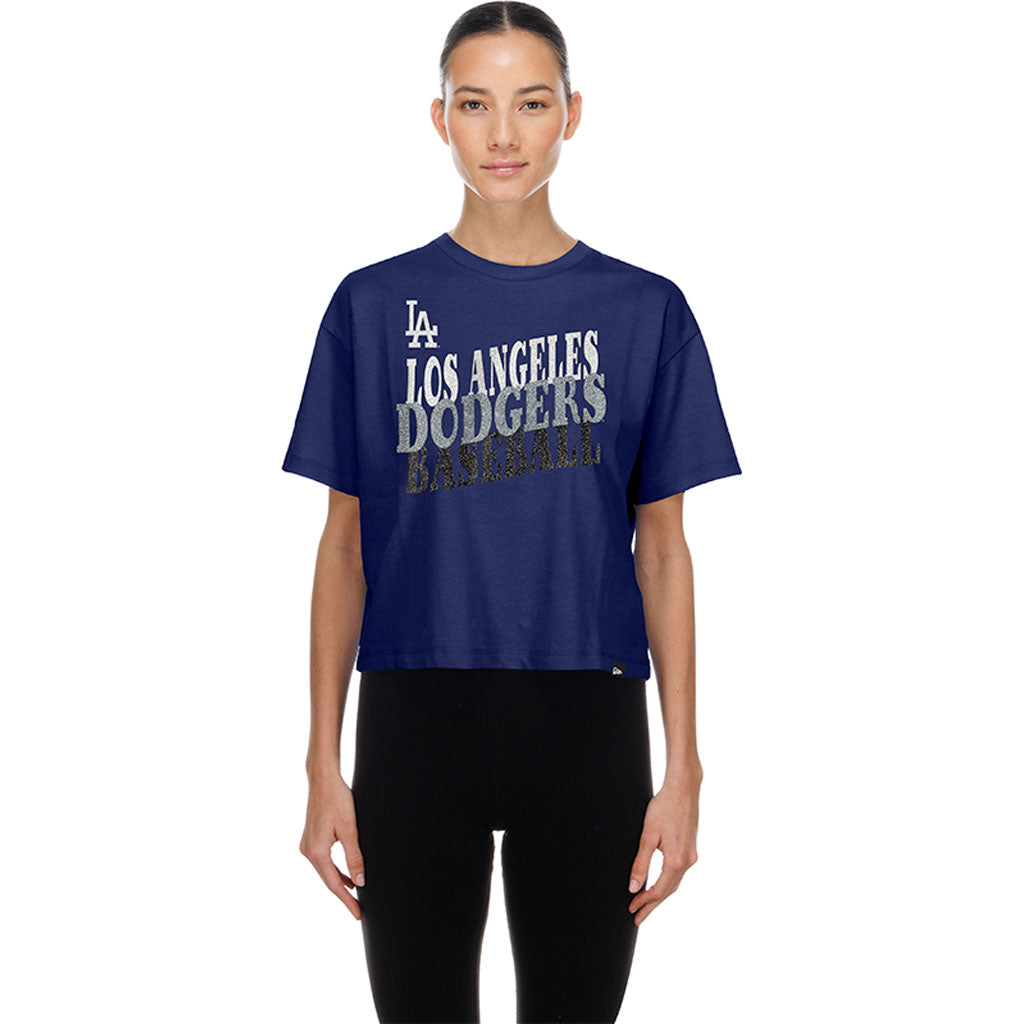 MLB Los Angeles Dodgers Women's New Era Game Day T-Shirt - Blue