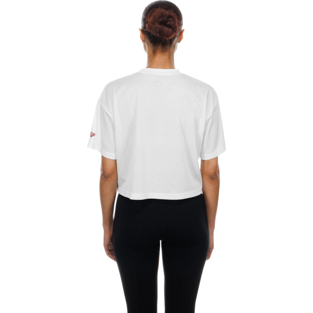 MLB Arizona Diamondbacks Women's New Era Shimmel Crop Top T-Shirt - White
