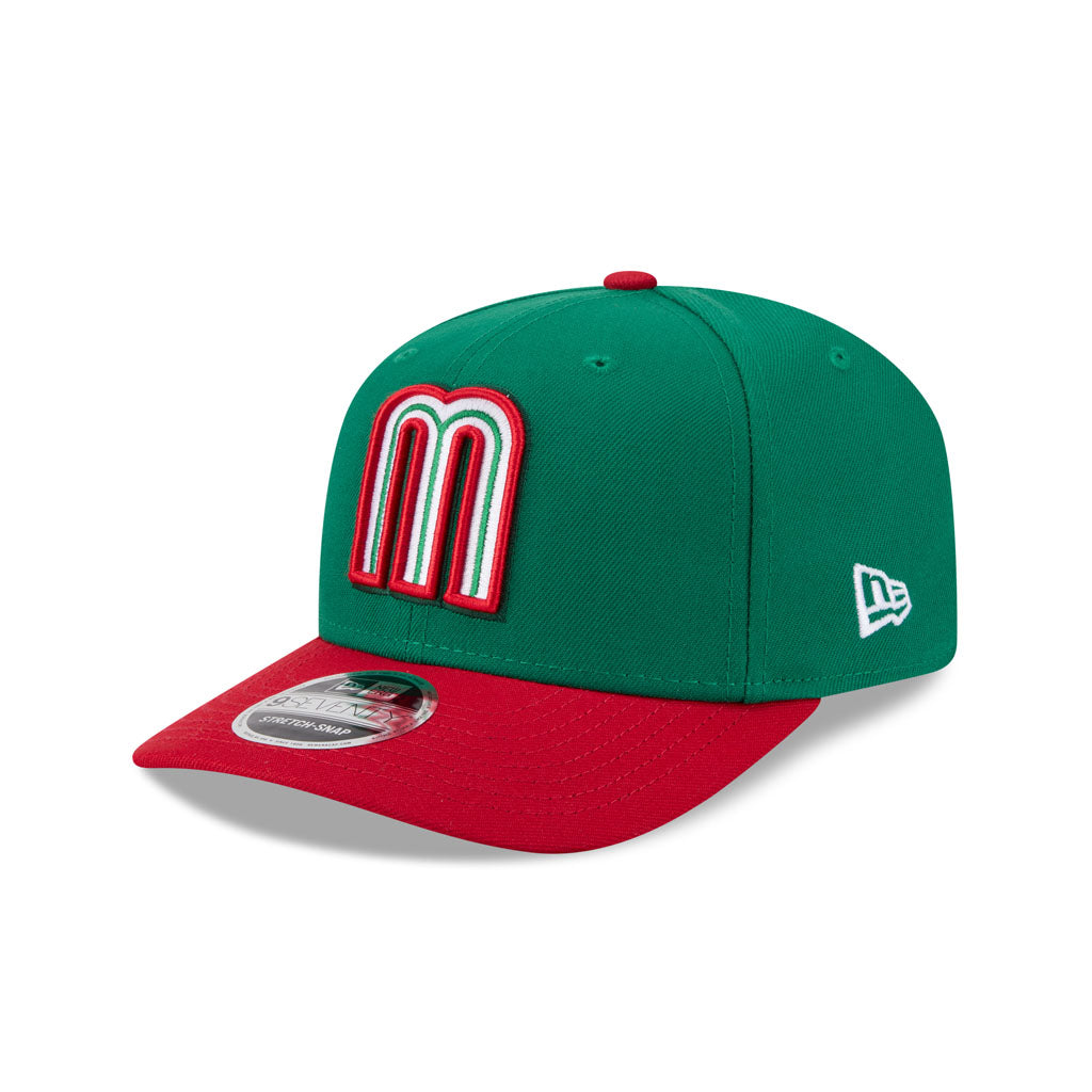WBC Mexico New Era 2026 Onfield 9SEVENTY Stretch Snap Hat - Green