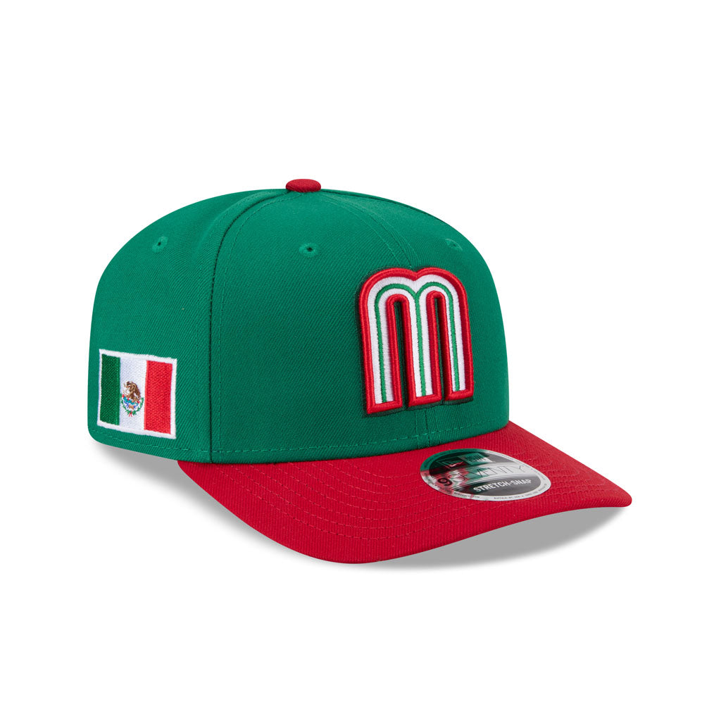 WBC Mexico New Era 2026 Onfield 9SEVENTY Stretch Snap Hat - Green
