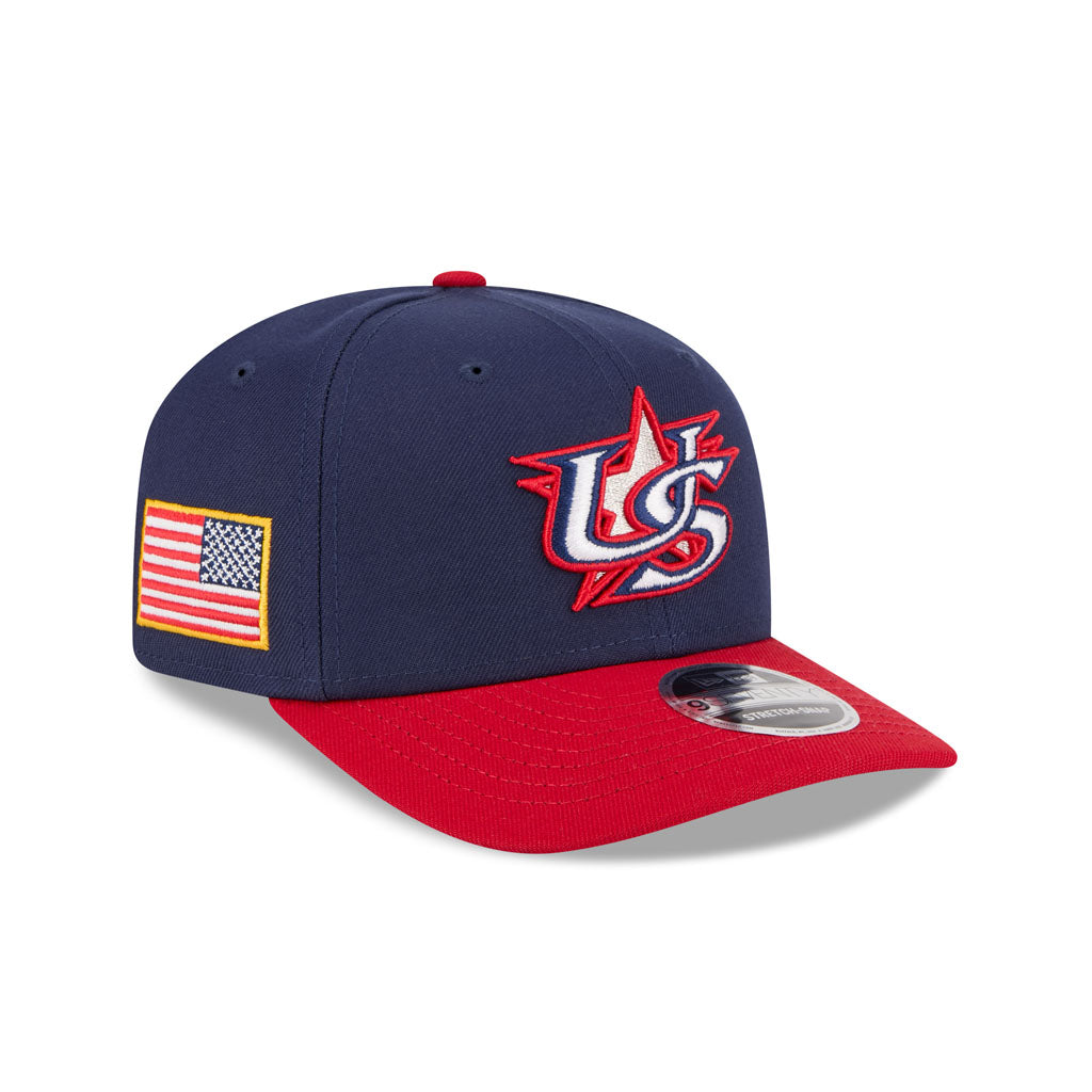 WBC USA New Era 2026 Onfield 9SEVENTY Stretch Snap Hat - Navy