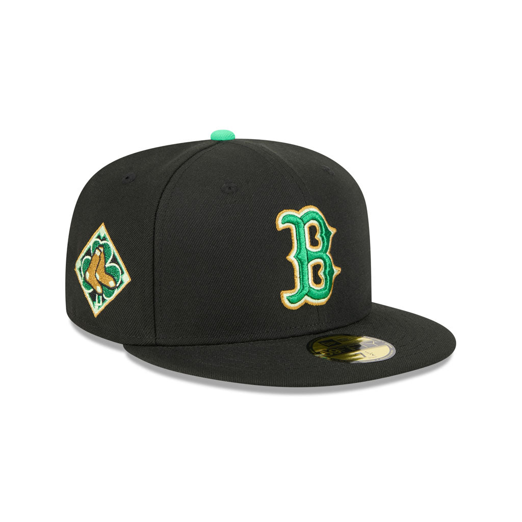 MLB Boston Red Sox New Era 2026 St Patricks Day 59FIFTY Fitted Hat - Black