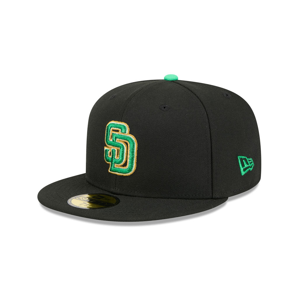 MLB San Diego Padres New Era 2026 St Patricks Day 59FIFTY Fitted Hat - Black