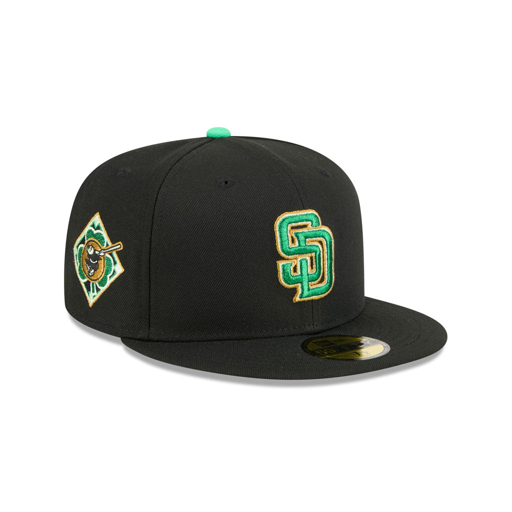 MLB San Diego Padres New Era 2026 St Patricks Day 59FIFTY Fitted Hat - Black