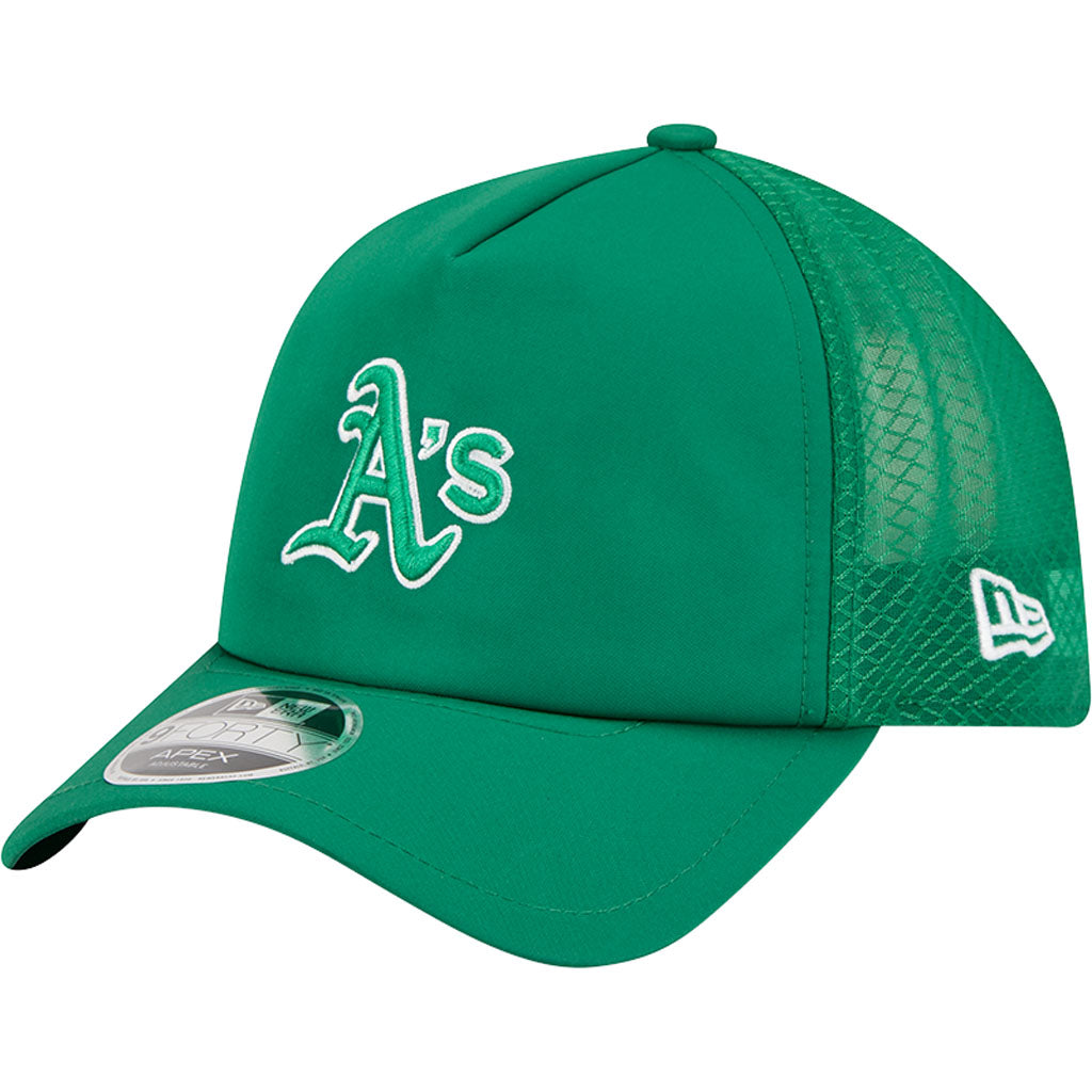 MLB Oakland Athletics New Era Batting Practice Apex 9FORTY Snapback Hat - Green
