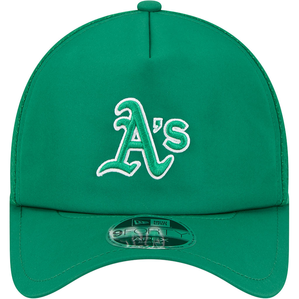 MLB Oakland Athletics New Era Batting Practice Apex 9FORTY Snapback Hat - Green