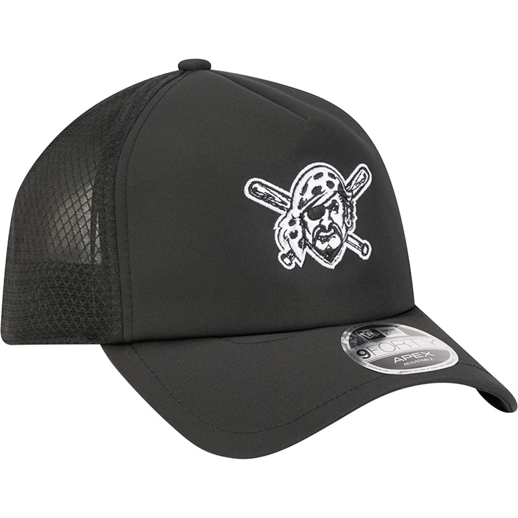 MLB Pittsburgh Pirates New Era Batting Practice Apex 9FORTY Snapback Hat - Black