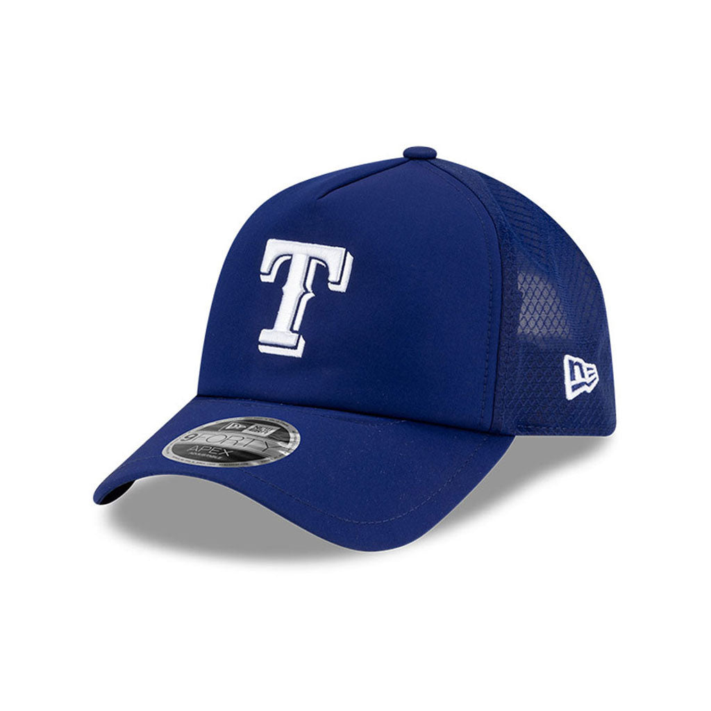 MLB Texas Rangers New Era Batting Practice Apex 9FORTY Snapback Hat - Blue