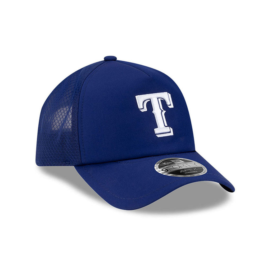 MLB Texas Rangers New Era Batting Practice Apex 9FORTY Snapback Hat - Blue