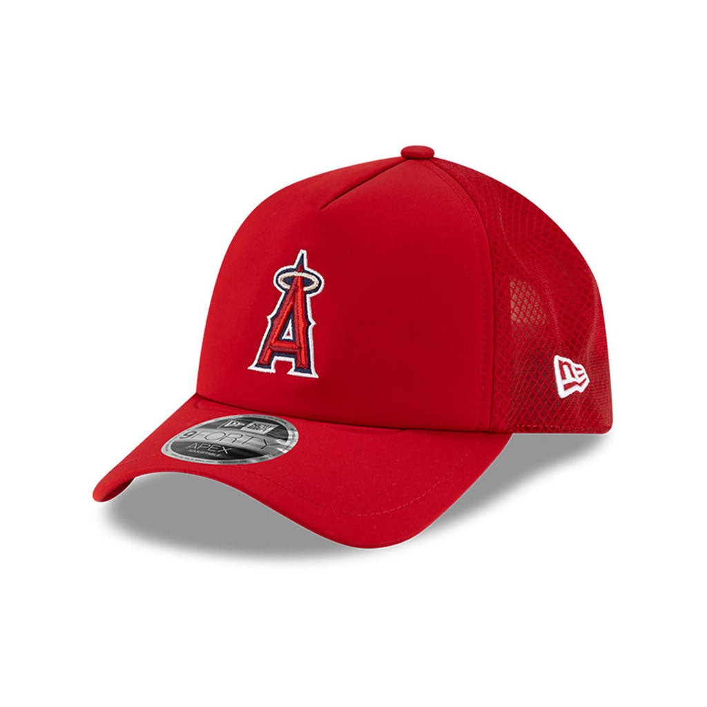 MLB Los Angeles Angels New Era Batting Practice Apex 9FORTY Snapback Hat - Red