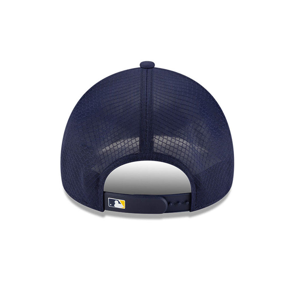 MLB Milwaukee Brewers New Era Batting Practice Apex 9FORTY Snapback Hat - Blue