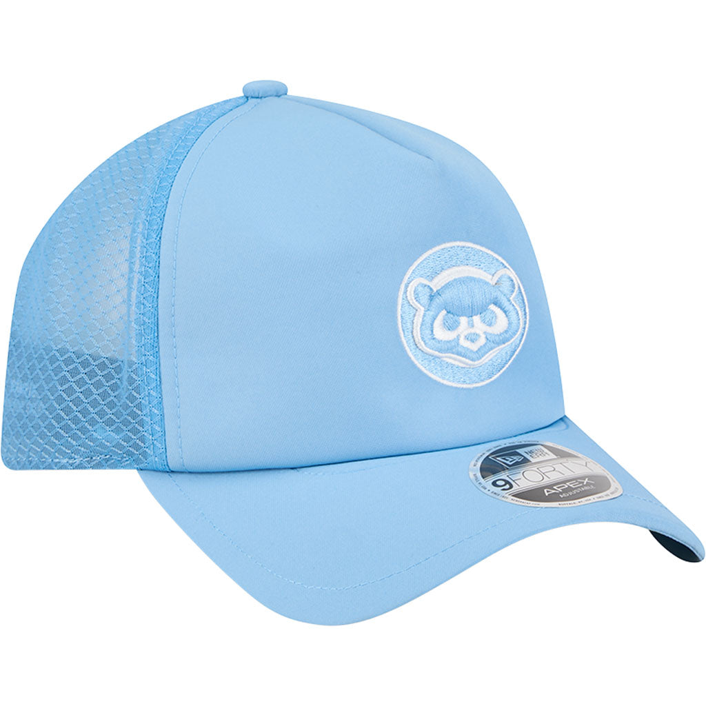 MLB Chicago Cubs New Era Batting Practice Apex 9FORTY Snapback Hat - Light blue