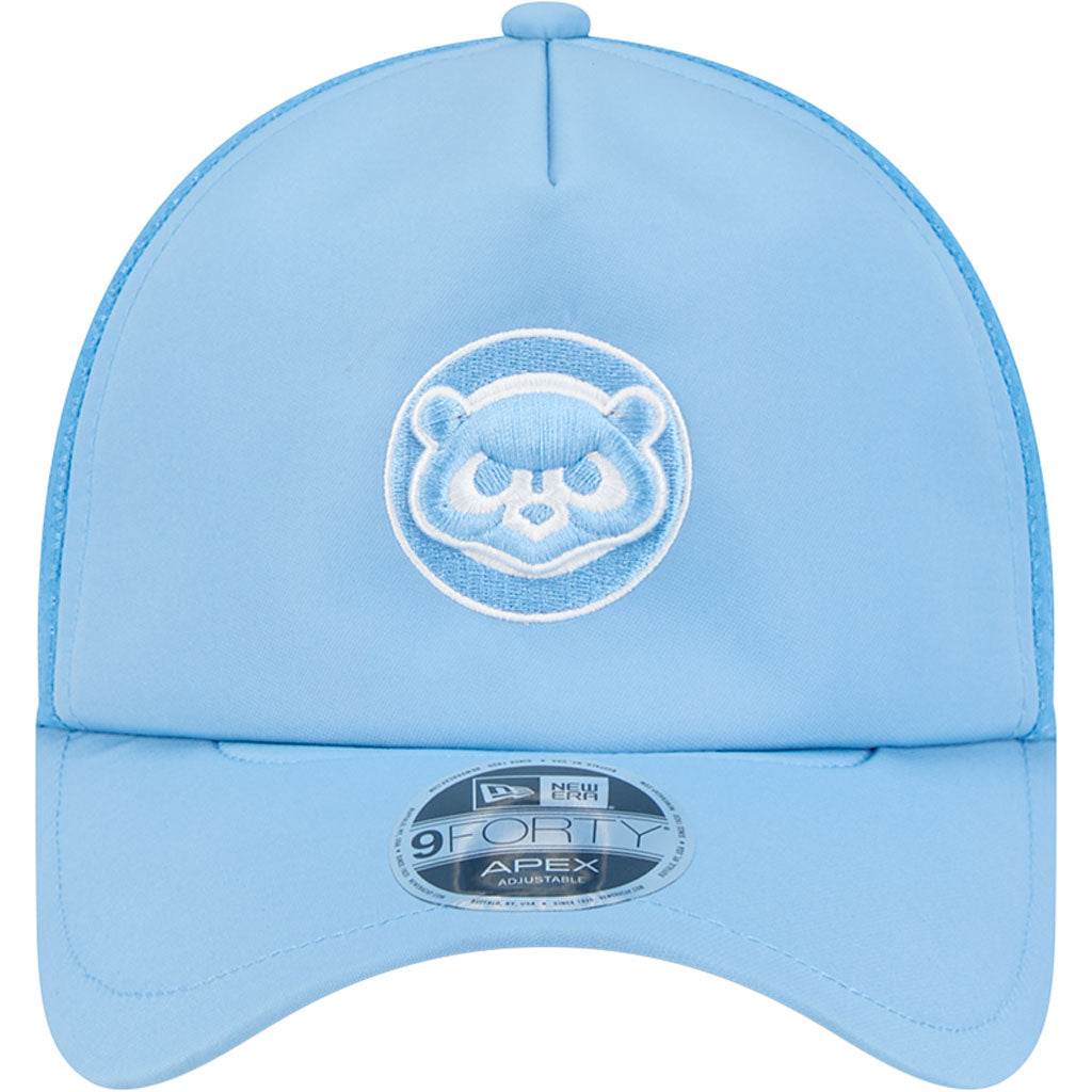 MLB Chicago Cubs New Era Batting Practice Apex 9FORTY Snapback Hat - Light blue