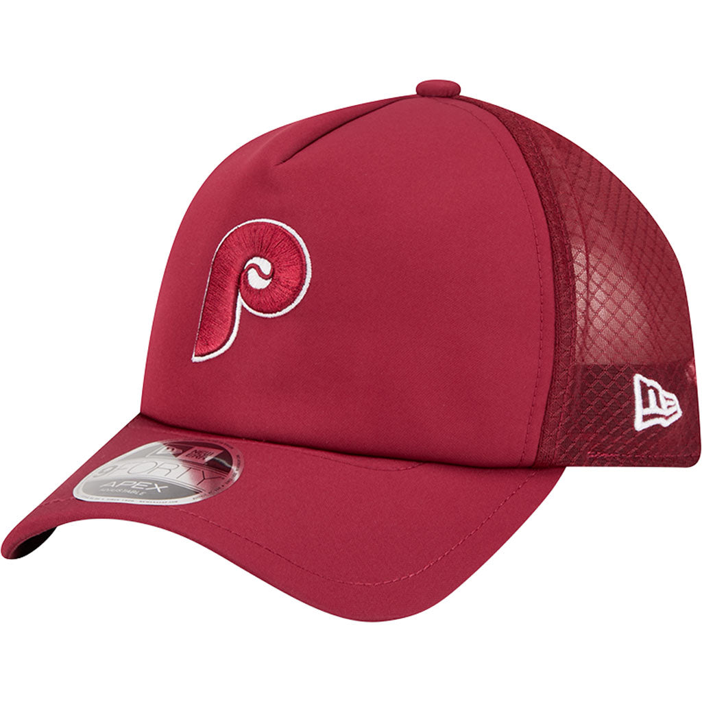 MLB Philadelphia Phillies New Era Batting Practice Apex 9FORTY Snapback Hat - Maroon