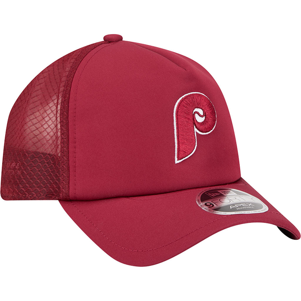 MLB Philadelphia Phillies New Era Batting Practice Apex 9FORTY Snapback Hat - Maroon