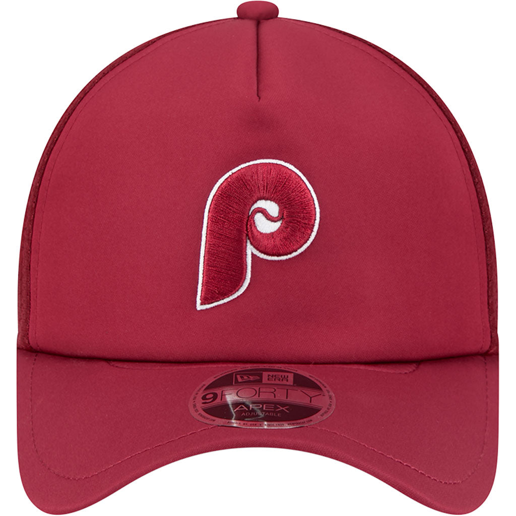 MLB Philadelphia Phillies New Era Batting Practice Apex 9FORTY Snapback Hat - Maroon