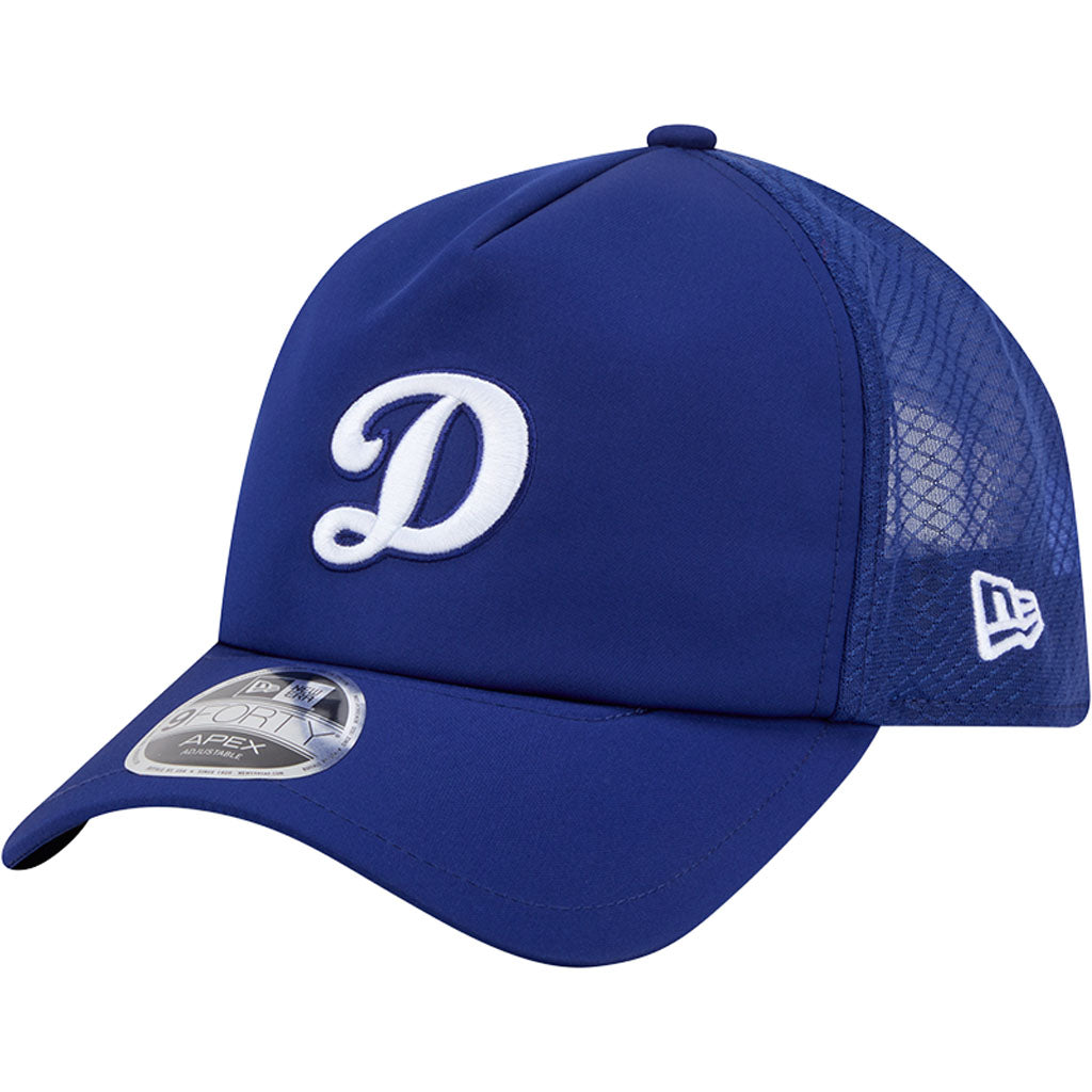 MLB Los Angeles Dodgers New Era Batting Practice "D" Logo Alternate Apex 9FORTY Snapback Hat - Blue