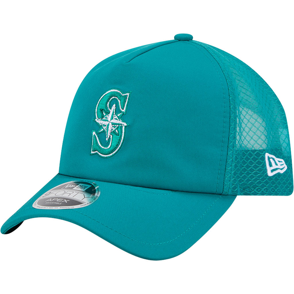 MLB Seattle Mariners New Era Batting Practice Apex 9FORTY Snapback Hat - Green