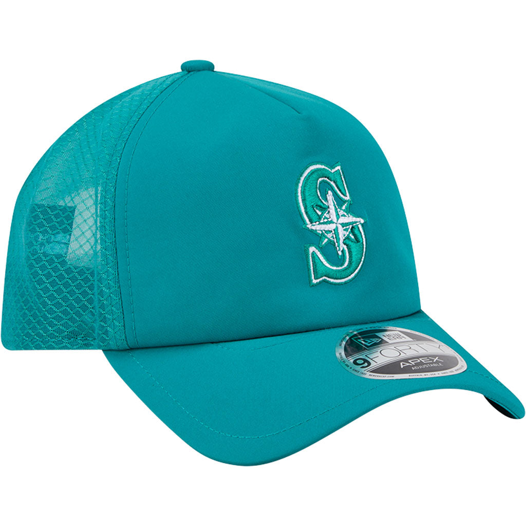 MLB Seattle Mariners New Era Batting Practice Apex 9FORTY Snapback Hat - Green