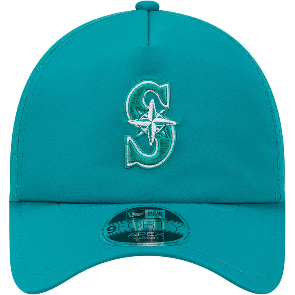 MLB Seattle Mariners New Era Batting Practice Apex 9FORTY Snapback Hat - Green