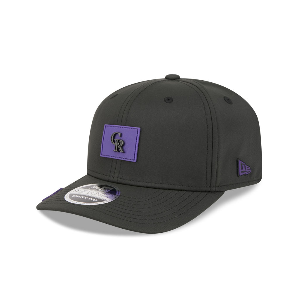 MLB Colorado Rockies New Era 2026 Clubhouse 9SEVENTY Stretch Snap Hat - Black