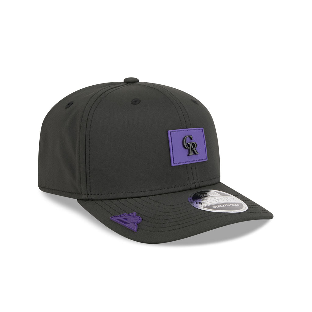 MLB Colorado Rockies New Era 2026 Clubhouse 9SEVENTY Stretch Snap Hat - Black