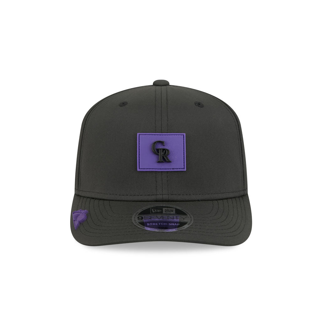 MLB Colorado Rockies New Era 2026 Clubhouse 9SEVENTY Stretch Snap Hat - Black