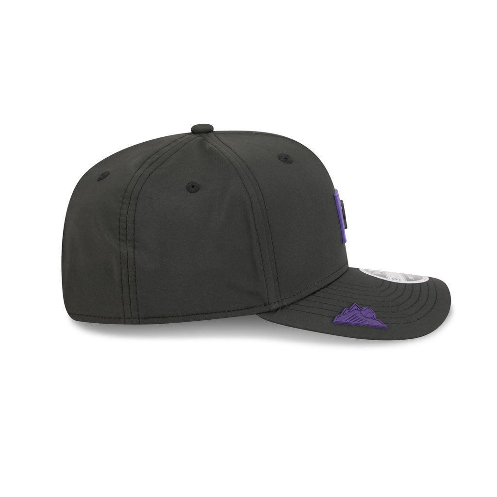 MLB Colorado Rockies New Era 2026 Clubhouse 9SEVENTY Stretch Snap Hat - Black
