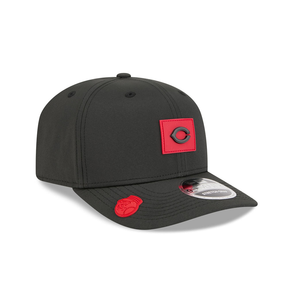 MLB Cincinnati Reds New Era 2026 Clubhouse 9SEVENTY Stretch Snap Hat - Black