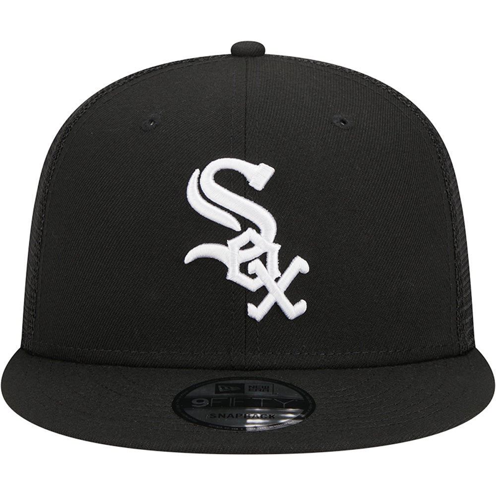 MLB Chicago White Sox New Era Black & White Trucker 9FIFTY Snapback Hat - Black