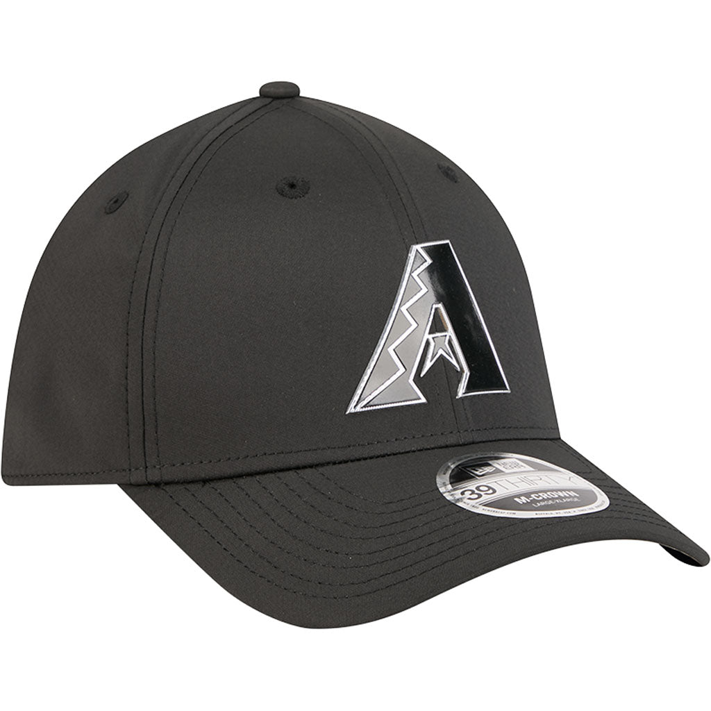 MLB Arizona Diamondbacks New Era Metallic 39THIRTY M-Crown Flex Fit Hat - Black