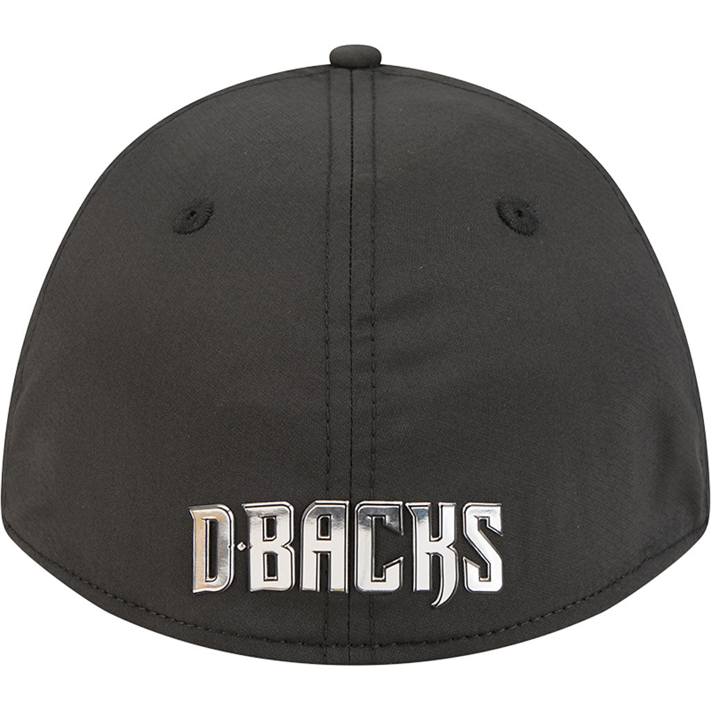 MLB Arizona Diamondbacks New Era Metallic 39THIRTY M-Crown Flex Fit Hat - Black