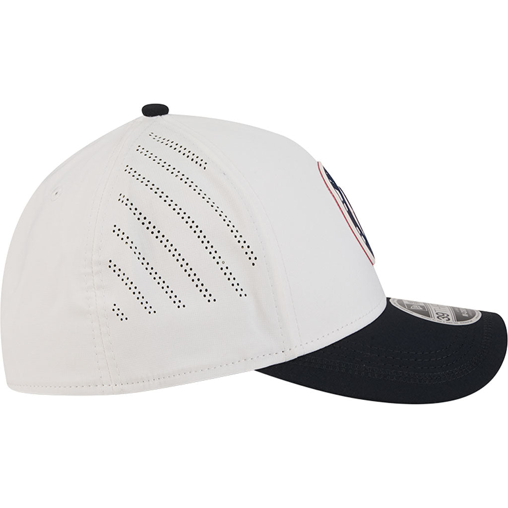MLB Boston Red Sox New Era Patch 39THIRTY M-Crown Flex Fit Hat - White